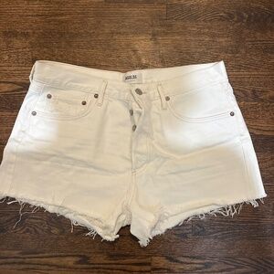Agolde Jean shorts - white